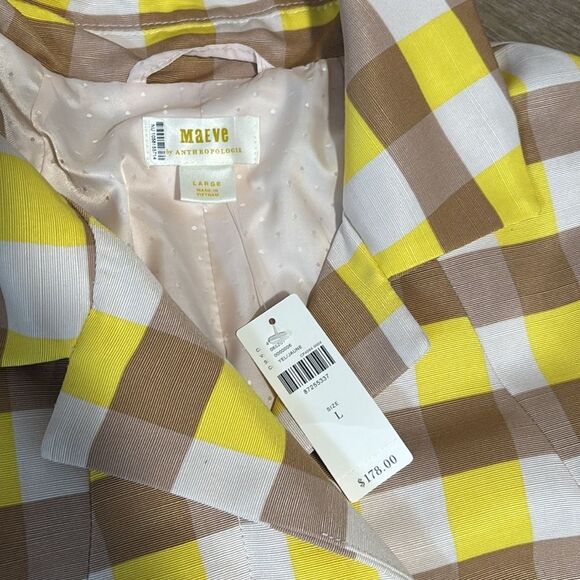 NWT Maeve by Anthropologie Gingham Swing Jacket - Picture 5 of 9